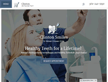 Tablet Screenshot of clintonsmiles.com